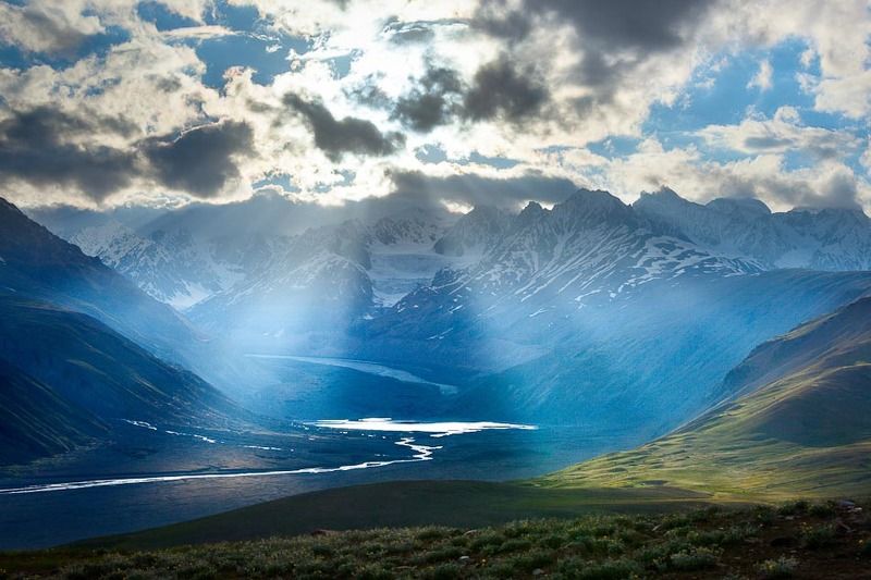 индия, гималаи, закат Закат в Гималаяхphoto preview