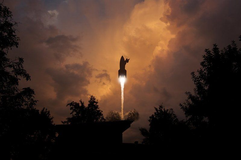 кот, ракета, полет Котонавтphoto preview