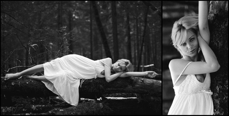 april, spring, black & white, blonde, woods, forest, portrait, 50mm, canon, nature, smile Апрельphoto preview