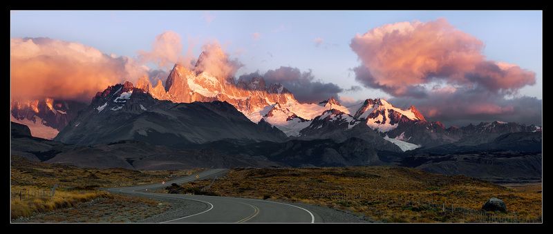 аргентина, фиц рой, утро, горы Дорога  к Фиц Рою.photo preview