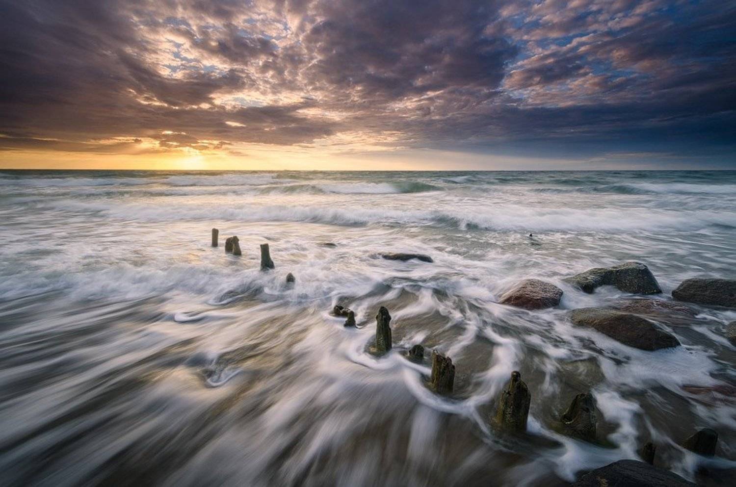 балтика, море, вечер, пейзаж, Дмитрий Бойко