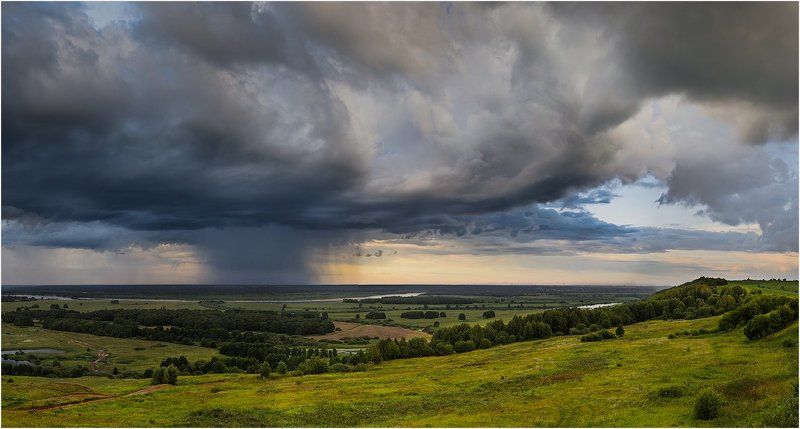 Clouds, Landscape, Nature, Panorama, Rain, Russia, Sky, Дождь, Небо, Облака, Облако, Панорама, Пейзаж, Природа, Россия Only happy when it rainsphoto preview