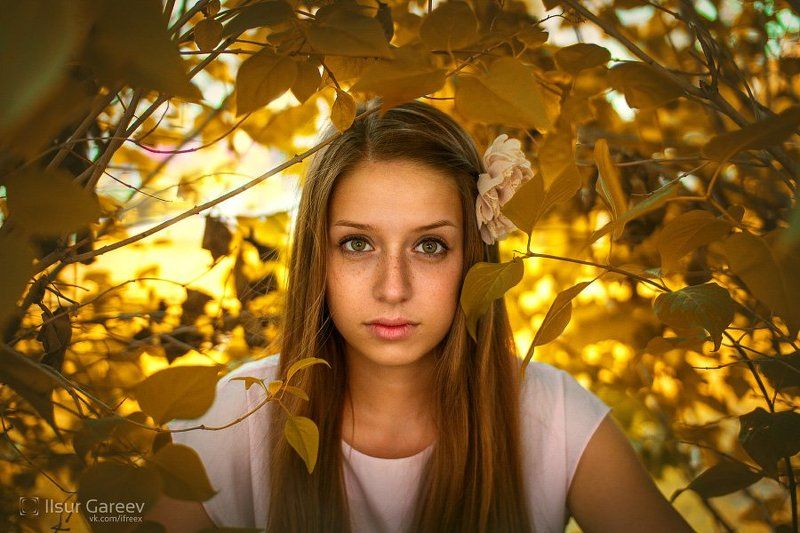 девука, портет, листва Nastyaphoto preview