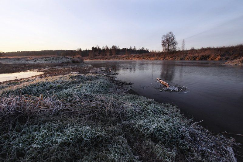 иней, утро, река изморосьphoto preview