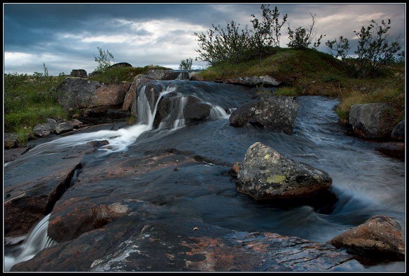 водопад, кольский полуостров, лето *****photo preview