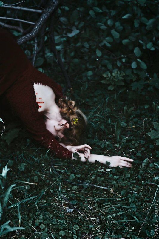 grass, earth, wood, print, flower, dark, death, despair, prostrate, fallen, sorrow Nervous contiguityphoto preview