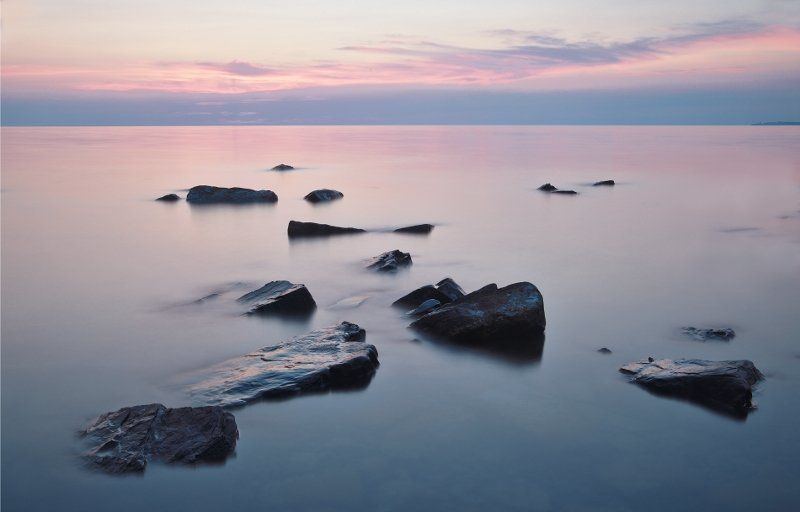 море, камни, закат, вода, большой утриш, анапа ***photo preview