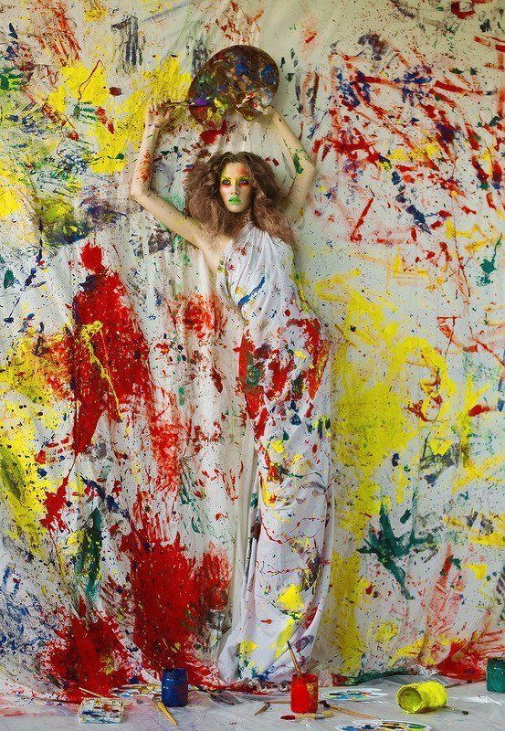 портрет, краски, публикация, модель, ткань ***photo preview