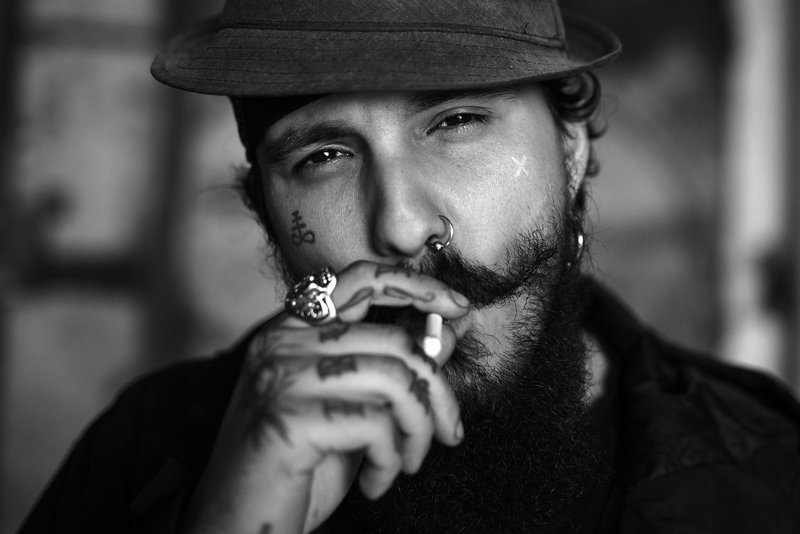 man, portrait, art, портрет, черно-белое, blackandwhite photo preview