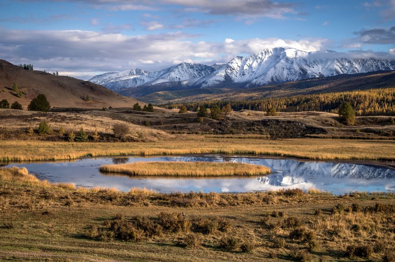 природа  алтай  горы пейзаж путешествие осень тени северо-чуйский хребет отражение озеро джангысколь Осень на Джангысколе...photo preview