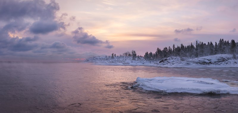 Карелия, шхеры, Ладога, зима \