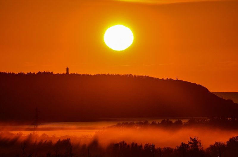 закат, осень, пейзаж, природа, солнце ***Осенний закат*** фото превью