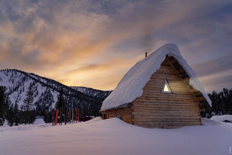 Поднебесные зубья, приют Куприяновский, зима, домик Про домик в тайгеphoto preview