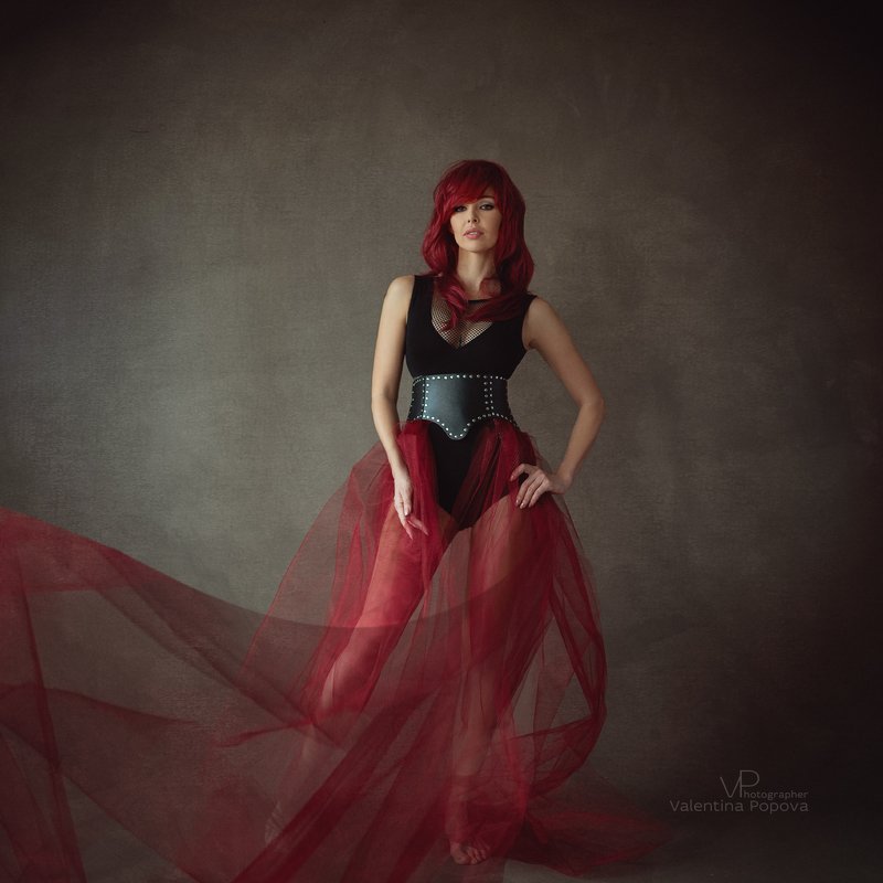 портрет, красный, арт, женщина, красныеволосы Ритаphoto preview