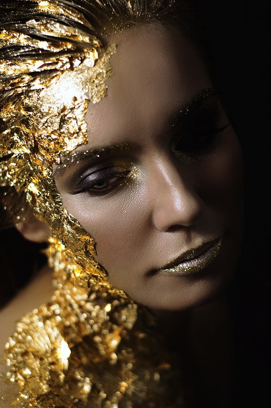 gold, beauty, face, woman, art ***photo preview