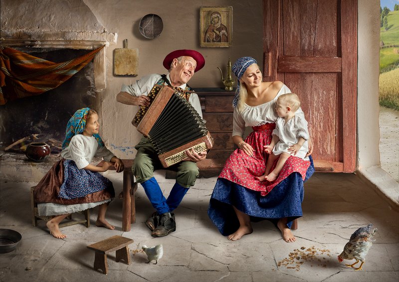 Grandpa plays the accordionphoto preview