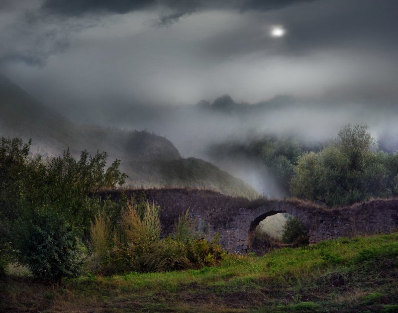 туман, замок, крепость, украина, хотин, хотинская-крепость Туманное утро под стенами Хотинской фортецииphoto preview