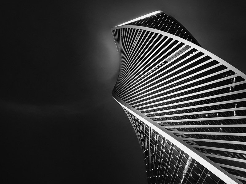 мобильная фотография, город, небоскрёб, небо,линии, архитектура Линии Москва-Ситиphoto preview