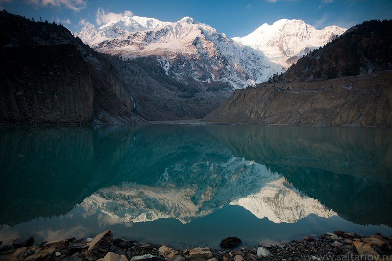 гангапурна, гималаи, непал, гора, озеро Гангапурна.photo preview