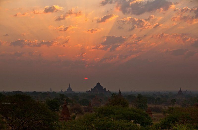мьянма, бирма, баган, рассвет, пагода, ступа, буддизм Баган. Рассвет.photo preview