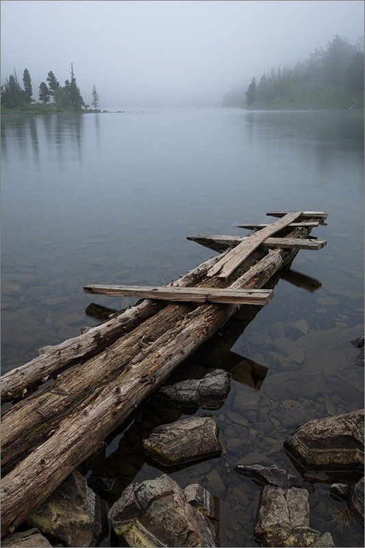 Утро на озере фото превью
