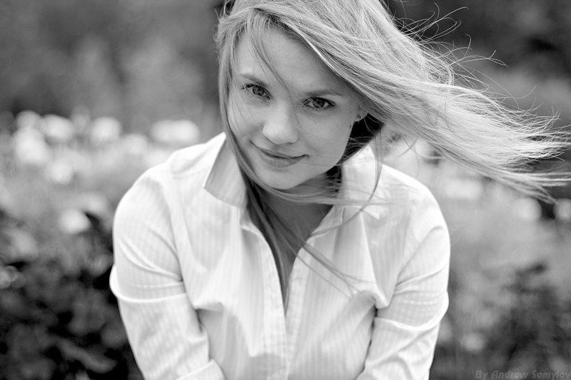 andrew samylov, one light photography, андрей самылов, портрет, девушка, чб Настяphoto preview
