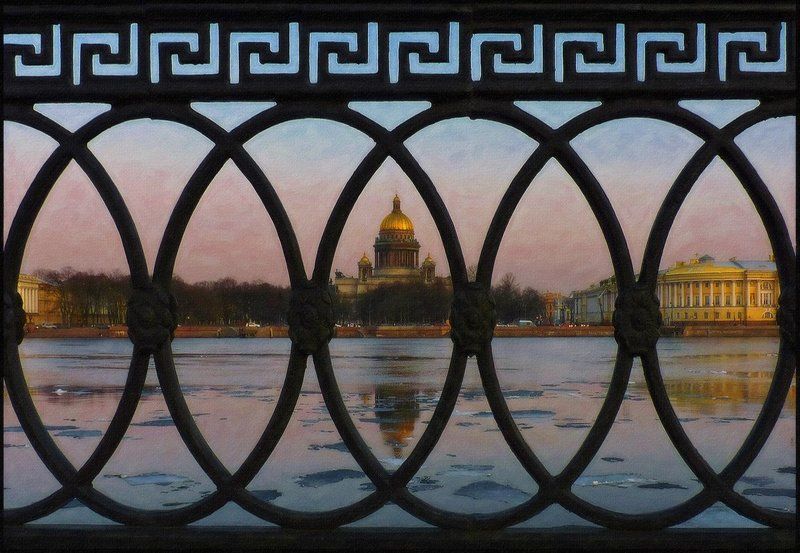 Графично-акварельный Санкт-Петербург фото превью