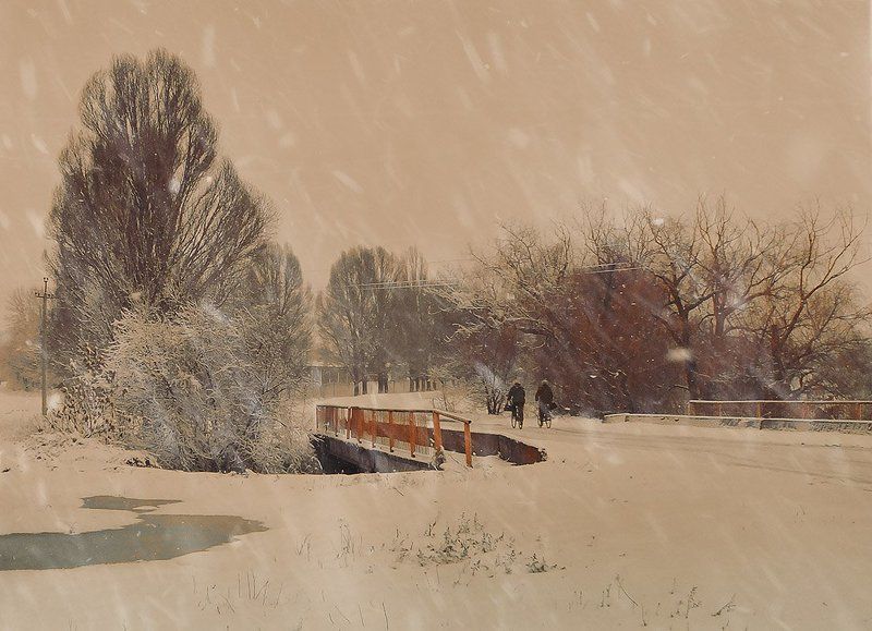 Зимняя акварельphoto preview