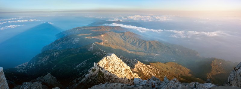 рассвет, греция, горы, море, афон, landscape Athos topphoto preview