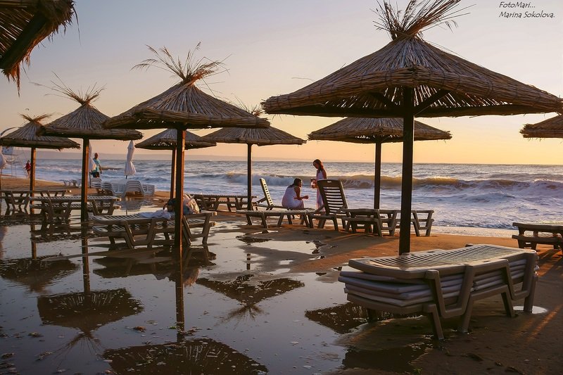 море,золотыепески,волны,небо, Рассвет и море...photo preview