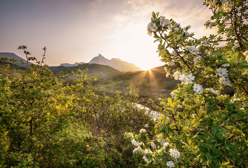 закат, горы, крым Закат в горахphoto preview
