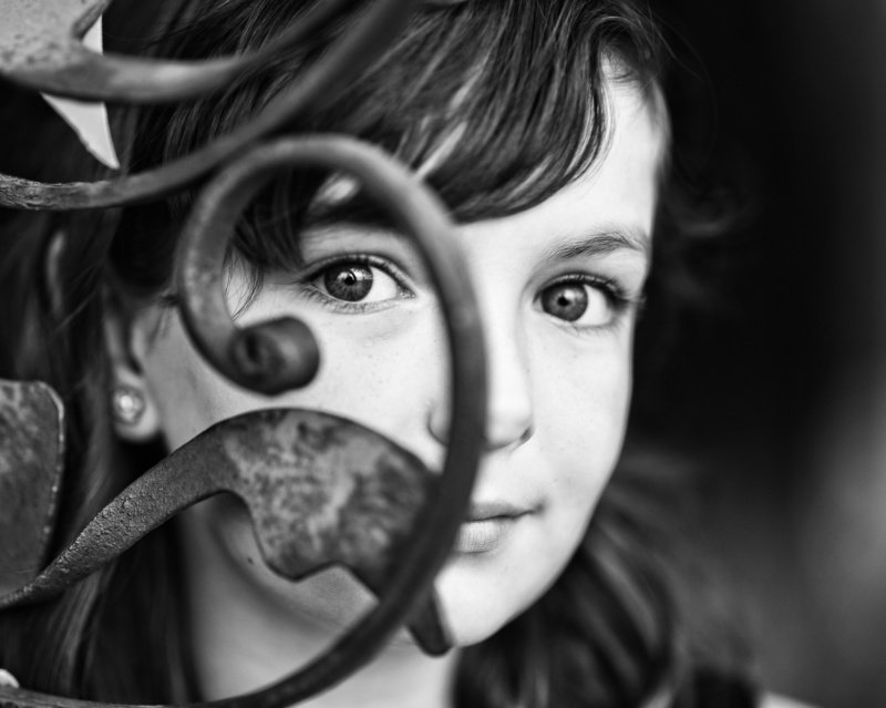 Девушка у воротphoto preview