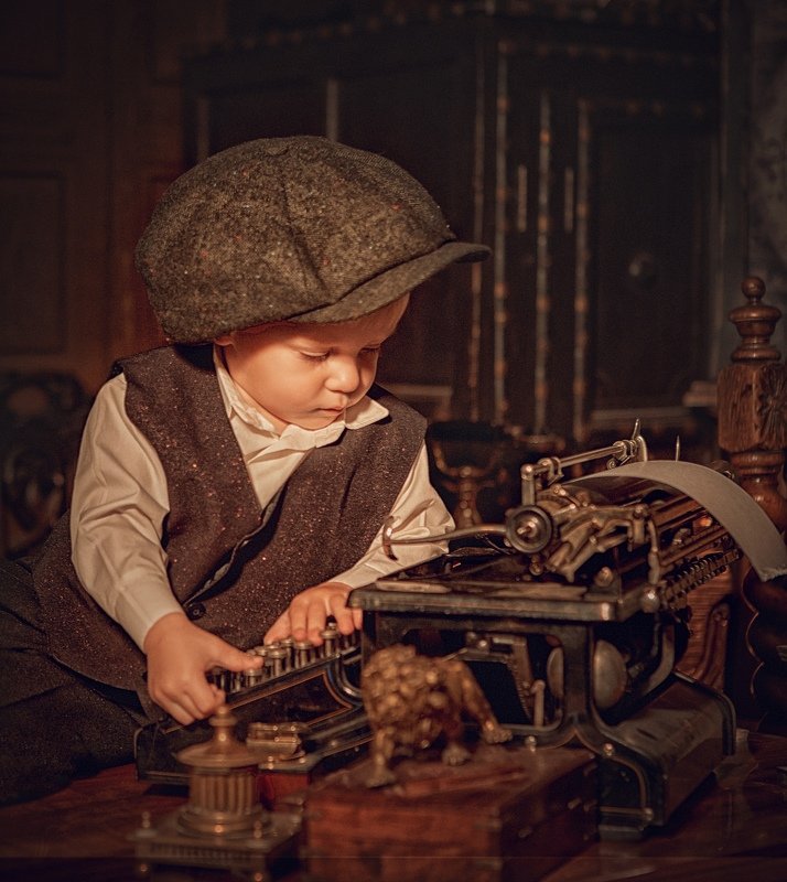 портрет, мальчик, студия_цитадель, rekhov За папиным столомphoto preview