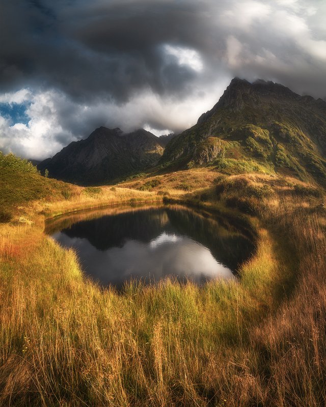 осень, горы, озеро, горное озеро, дзитаку, кавказ, пейзаж Взглядphoto preview