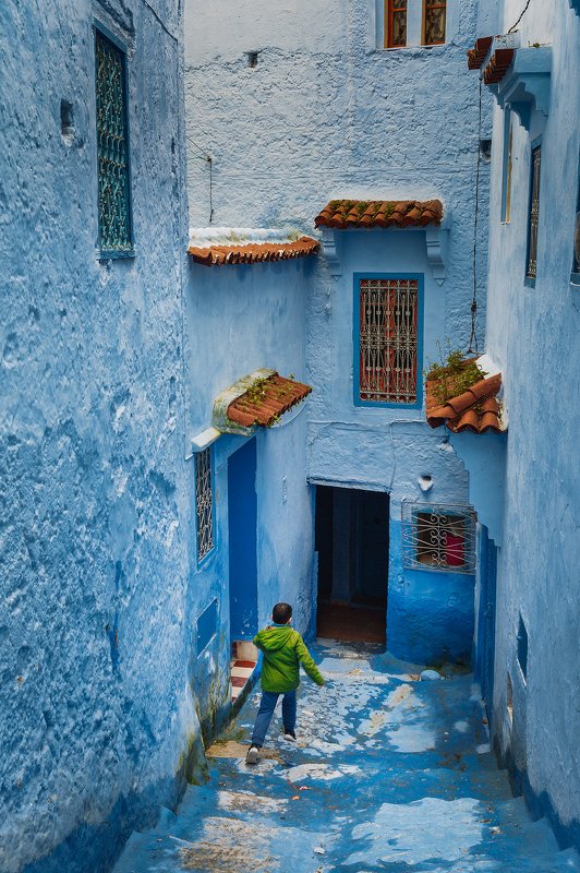 марокко, путешествие, архитектура, репортаж, африка Голубой городphoto preview