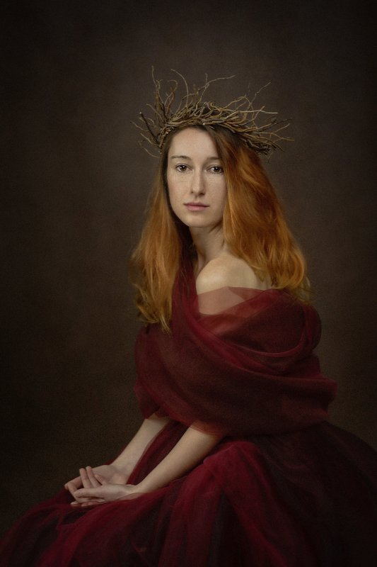 portrait woman painterly Portrait of Cristinaphoto preview