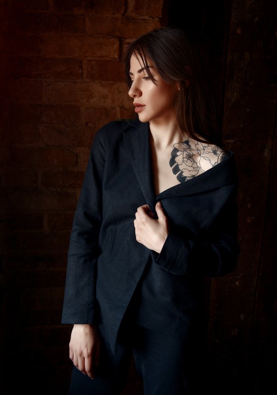 портрет, девушка, тату Мphoto preview