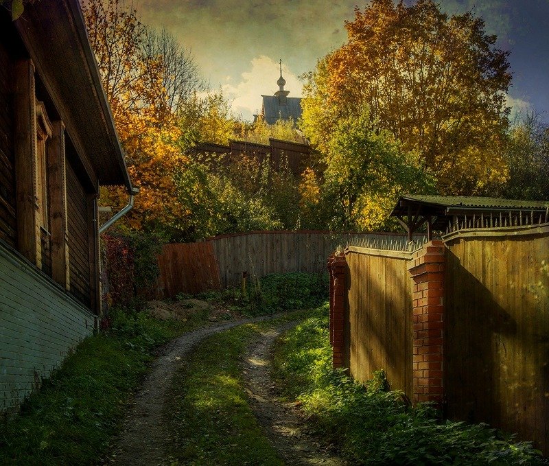 плёс,город,осень,улица Осень в Плёсеphoto preview