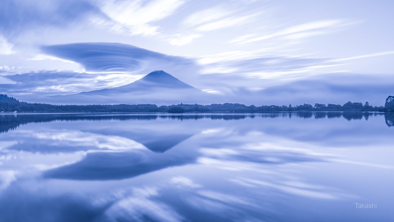 Fuji,mountain,Japan,cloud,reflection,lake,water Beyond timephoto preview