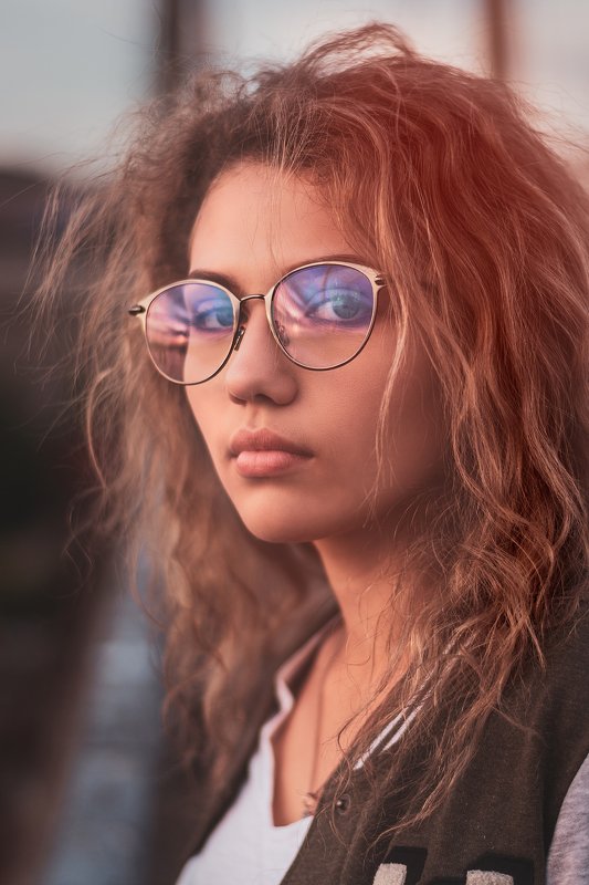 портрет, девушка, очки Анастасияphoto preview