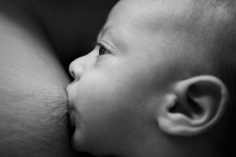 breastfeeding, mother, baby black and white Breastfeedinphoto preview
