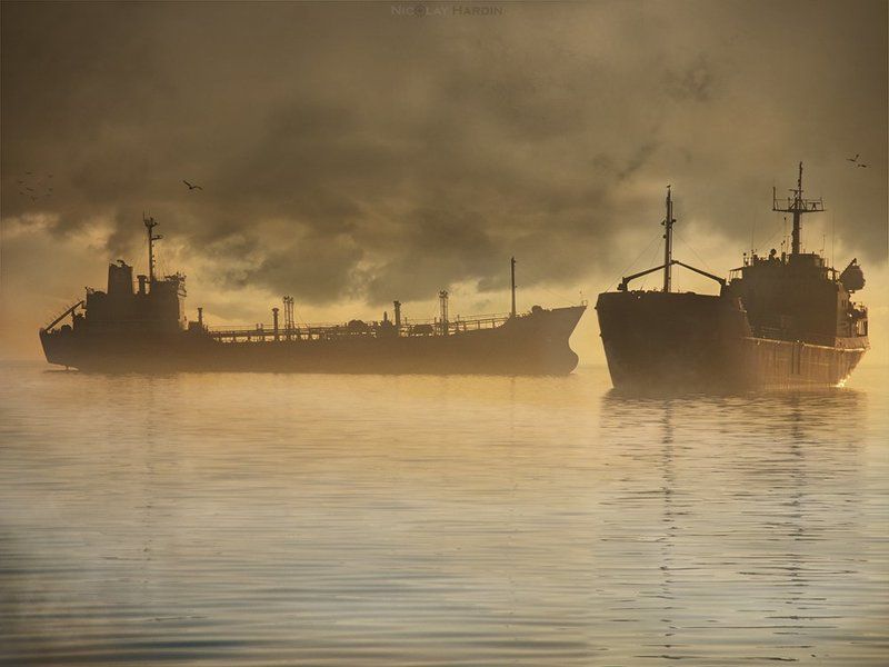 японское, , , море, , , корабли, , , штиль Boardingphoto preview