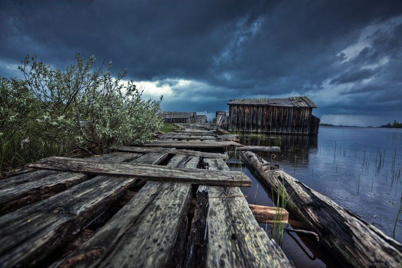 озеро, дождь, пейзаж ***photo preview