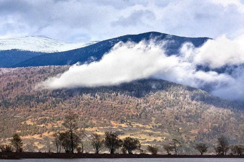 горы,алтай,облака Нежно укрывая...photo preview