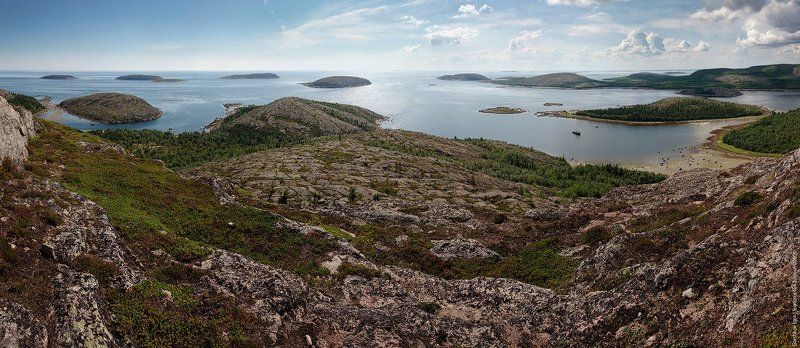 соловки,белое море, кузова,панорама,острова,лето Панорама архипелага Кузоваphoto preview