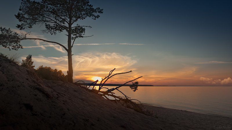 озеро, закат, онего ***photo preview