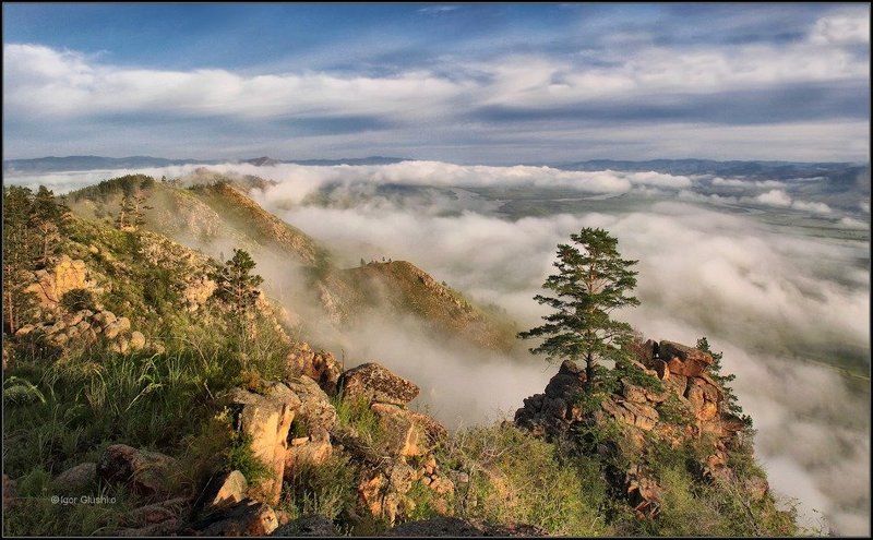 бурятия, туман, горы, утро Первый фотографphoto preview