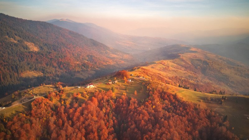 вечер, горы, закарпатье, закат, карпаты, октябрь, осень, украина Теплый октябрь. Синевирский перевалphoto preview