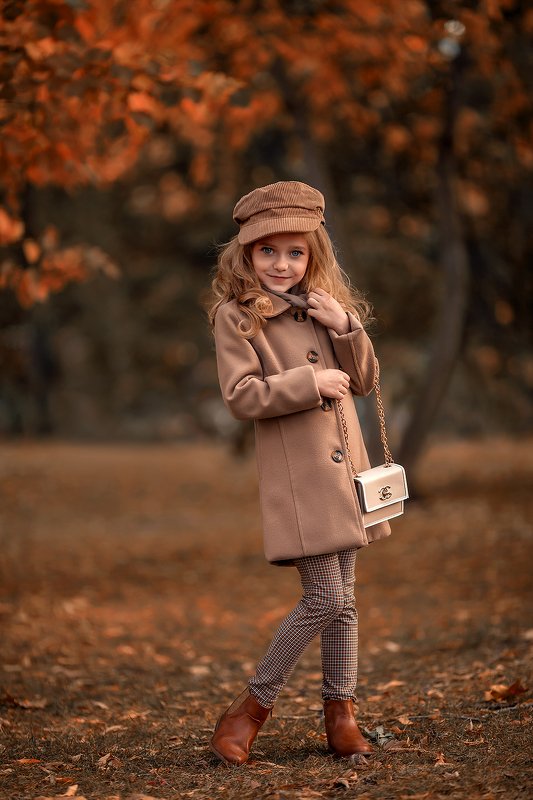 девочка, ребенок, осень  фото превью