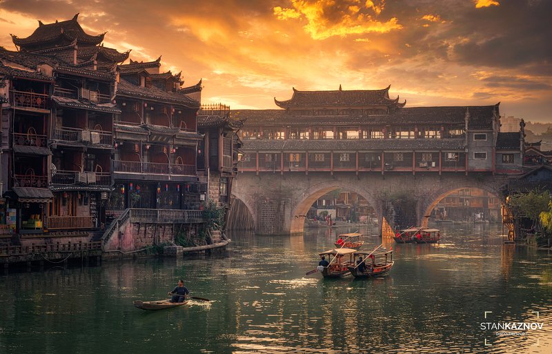 китай, china, пейзаж, landscape, sunset, закат Магия китайской Венецииphoto preview